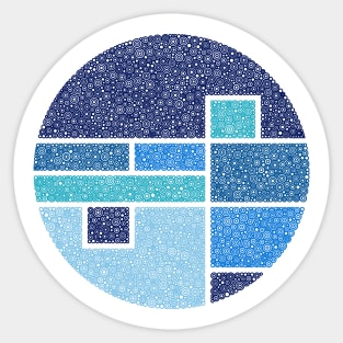 World Of Color Blue Circle Design Sticker